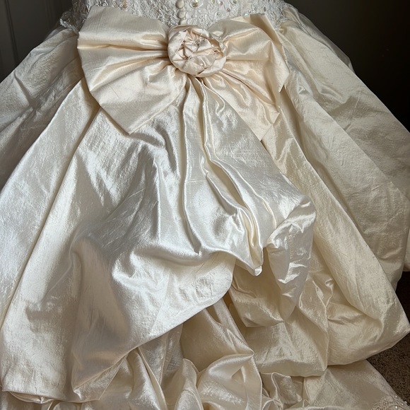 Stunning, sophisticated custom silk, pearls & sequins gown | Wedding, formal | 6 - Picture 11 of 16